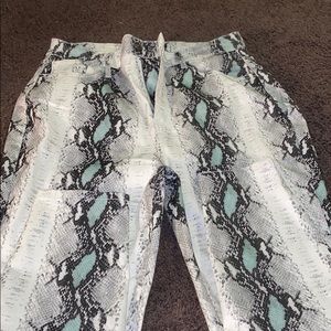 Fashion nova snake skin pants